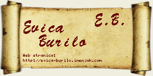 Evica Burilo vizit kartica